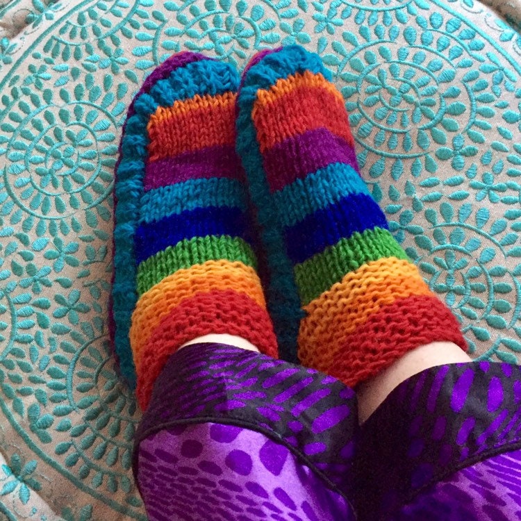 rainbow chunky wool