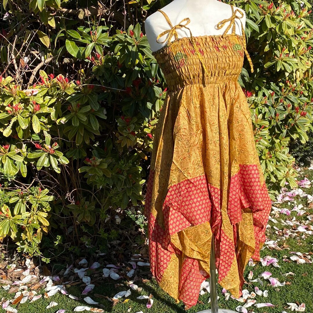 Recycled Sari Handkerchief Dress main image 0