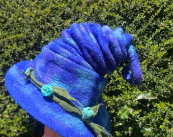Hexenhut Nepalesischer Filzhut, Cottage Core Hexe Zauberer Fee Cosplay