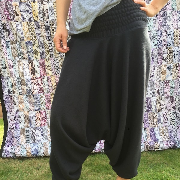 Bella Fleece Harem Pants/Jumper - Boatneck Batwing Warm Pullover/Harem Pants , One-size - Cozy - Winter Harem Pants