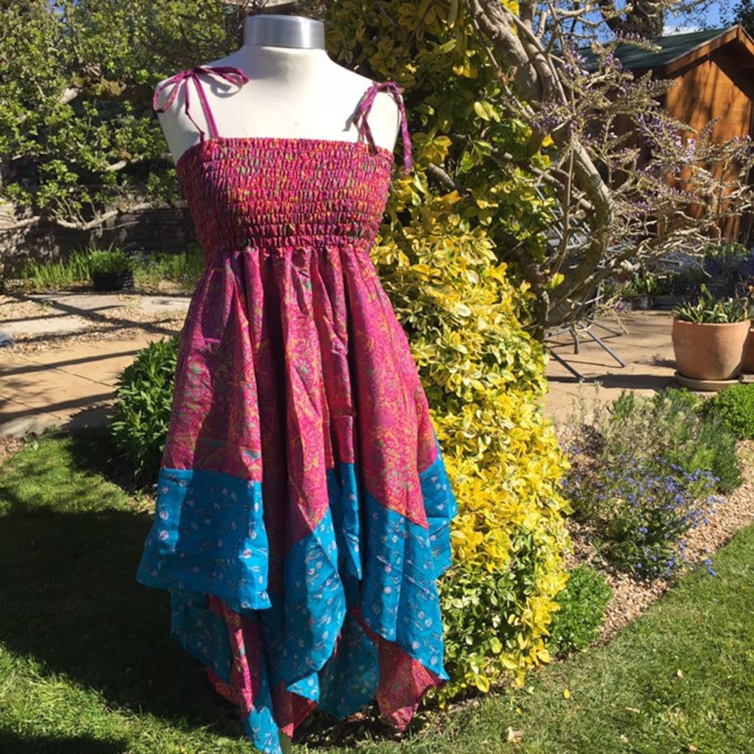 Recycled Sari Handkerchief Dress main image 1