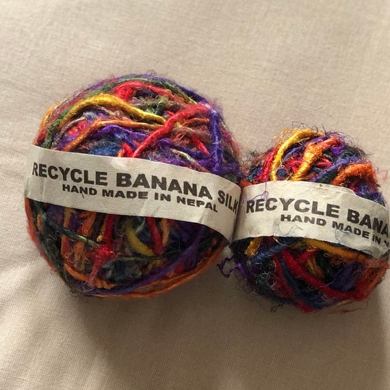 Recycled Multicolor Sari RIBBON YARN from Nepal 100g 25yd