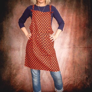 longer length pinafore dress