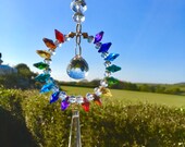 Mini Crystal Dreamcatcher, Rainbow Maker, Feng Shui Crystal