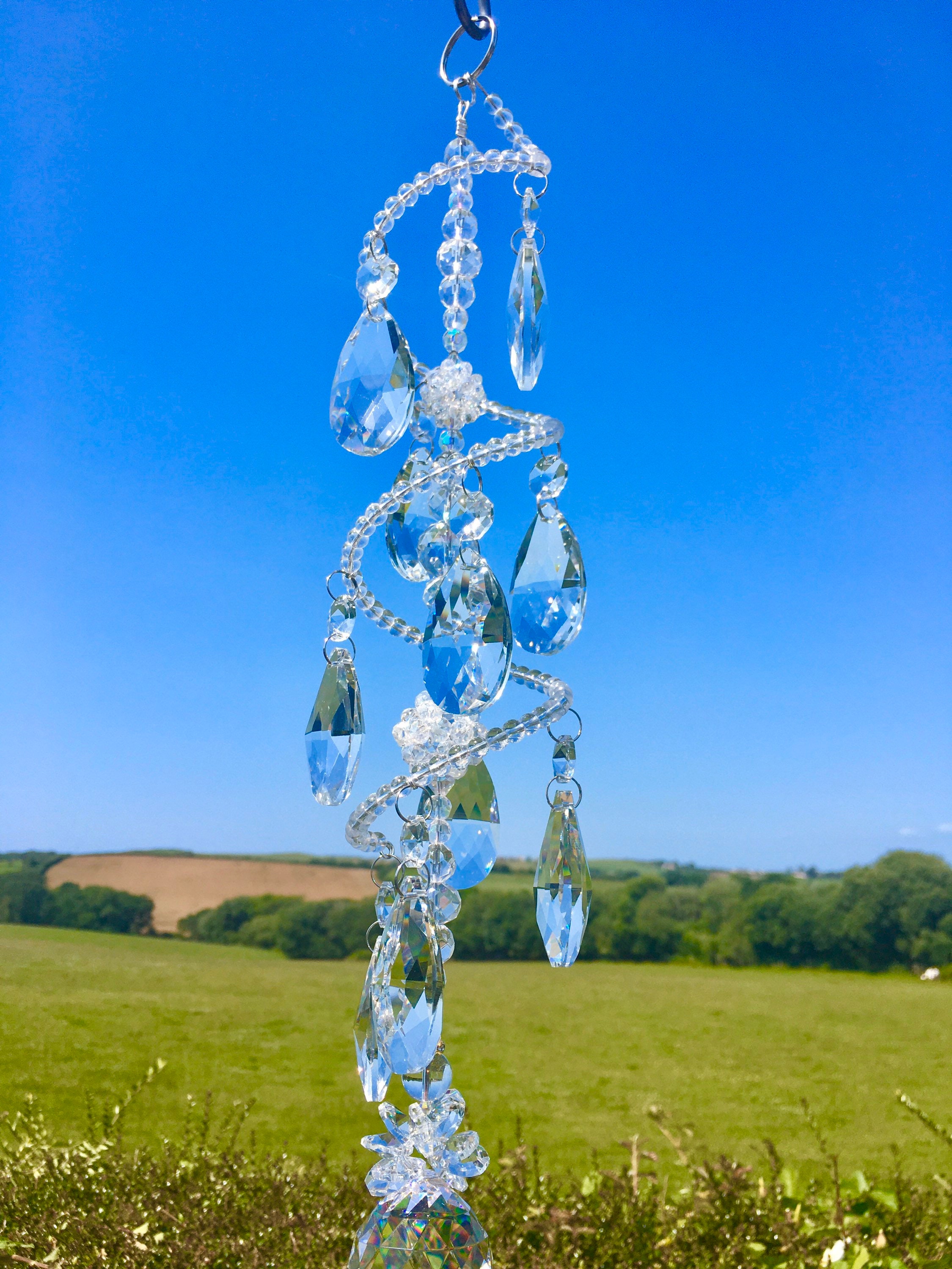 Crystal Spiral Suncatcher Rainbow Maker Crystal Suncatcher Etsy