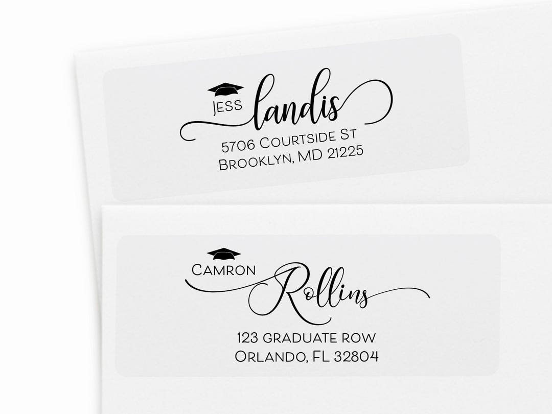 Graduation Address Label, Clear Graduate Return Address Sticker ...