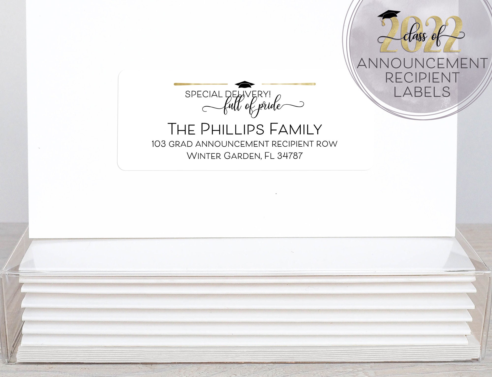 Graduation Announcement Address Label Graduation Address Etsy