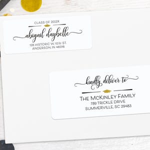 Graduation Address Label, Graduation Announcement, Commencement, Invitation Address Label, Address Stickers, Class of 2026 Bild 6