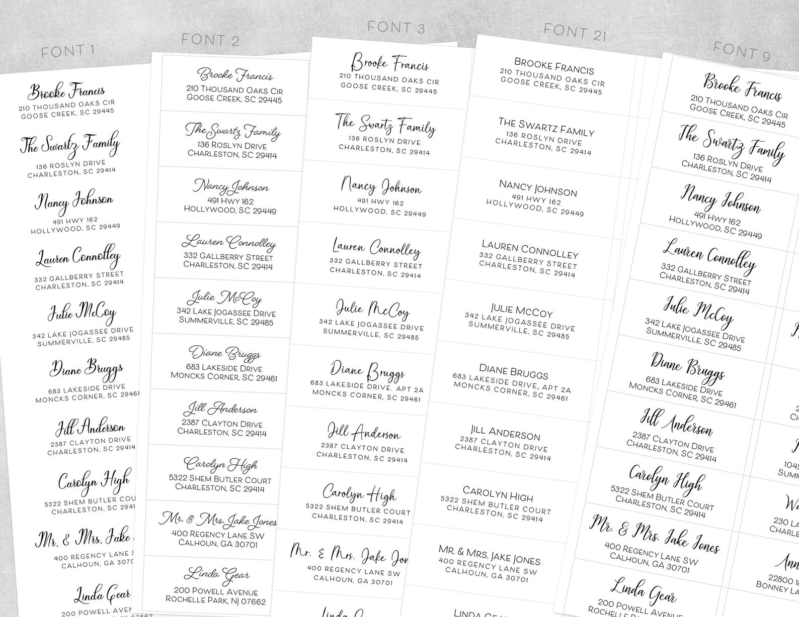 Guest Address Label for Wedding Invitation Announcement, Save the Date