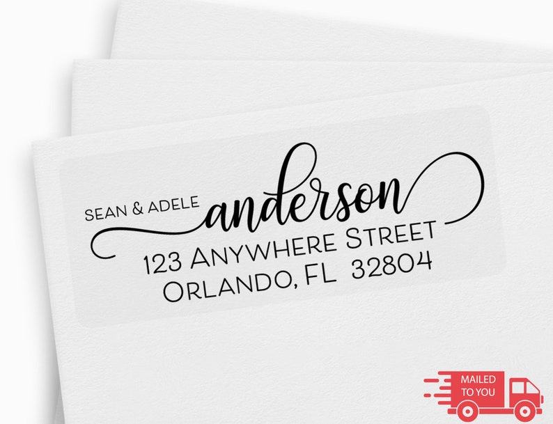 Return Address Labels, Calligraphy Address Labels, Fancy Return Address Stickers, Custom Address Labels, Personalized Mailing Labels image 1
