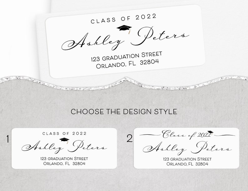 Class of 2022 Address Label Graduation Invitation Address Etsy