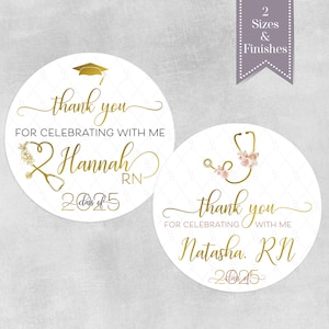 Nursing Graduation Sticker with stethoscope, Nurse RN Class of 2025 sticker, 2025 BSN, lpn, cna