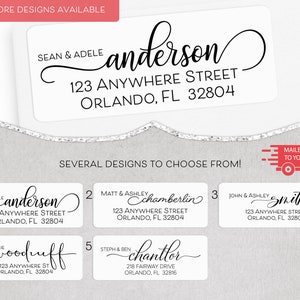 Return Address Labels, Calligraphy Address Labels, Fancy Return Address Stickers, Custom Address Labels, Personalized Mailing Labels image 6