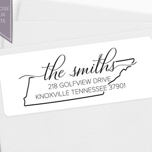 Return Address Label with US state outline, Mailing Address Label showing home state picture, Envelope Sticker