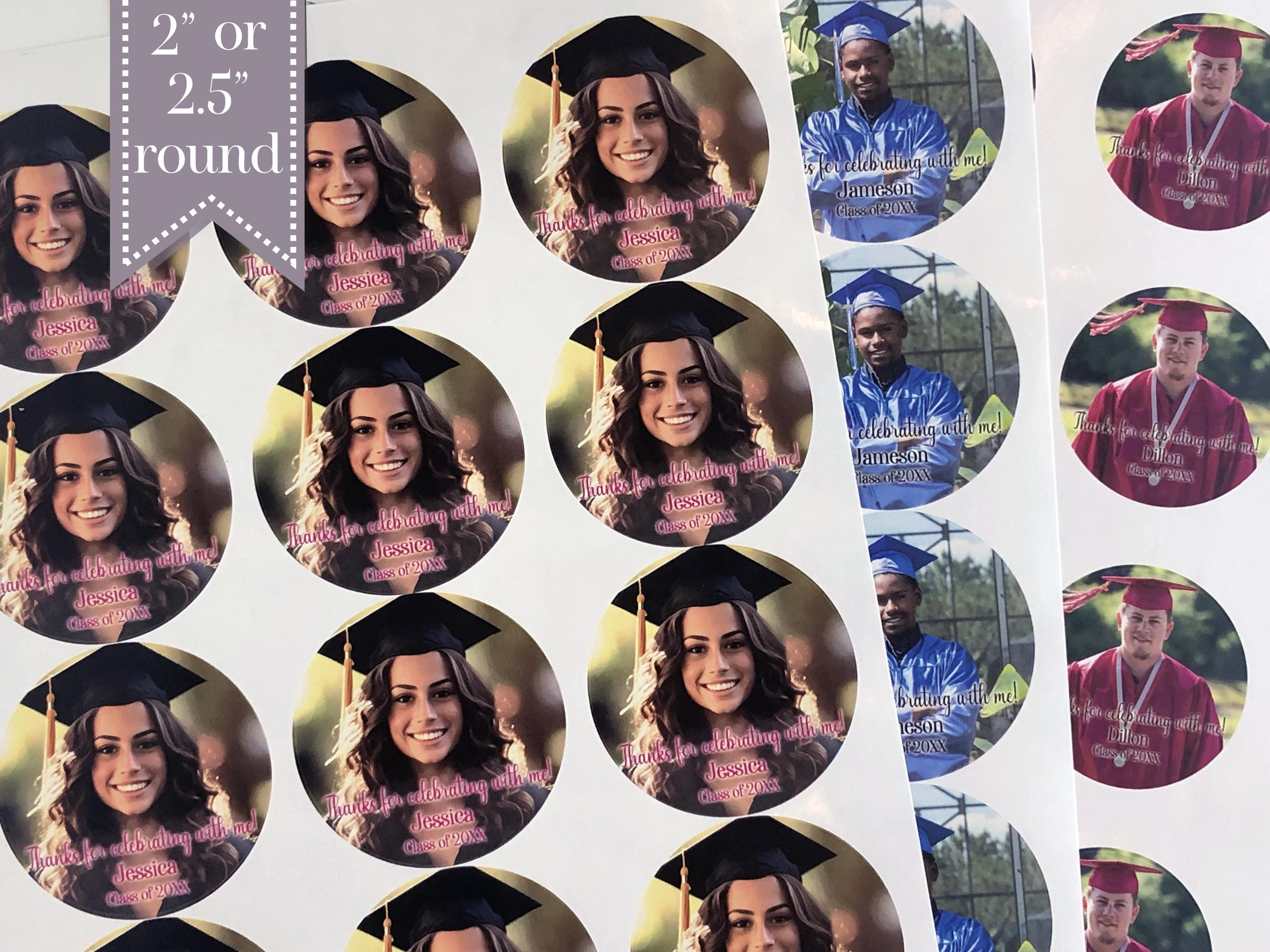 Graduation Photo Thank You Sticker, Graduation Picture Party Favor ...