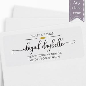 Graduation Address Label, Graduation Announcement, Commencement, Invitation Address Label, Address Stickers, Class of 2026 Bild 2