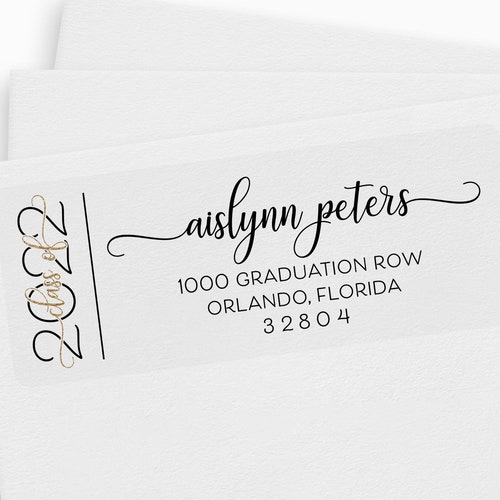 Graduation Announcement Address Label Graduation Invitation Etsy