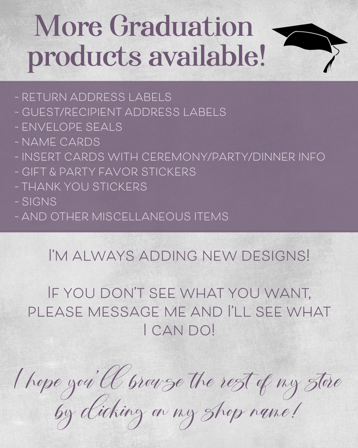 Graduation Insert Card With Graduate's Name, College Info and College ...