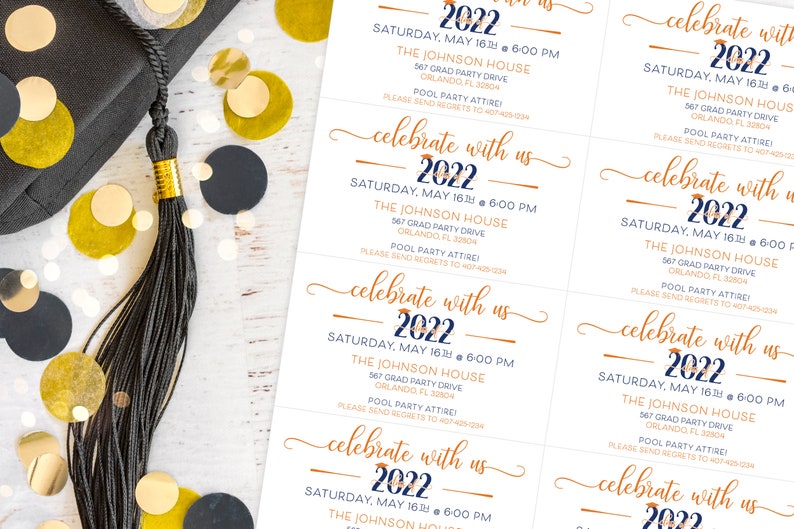 Graduation Party Insert Card Graduation Information Card Etsy