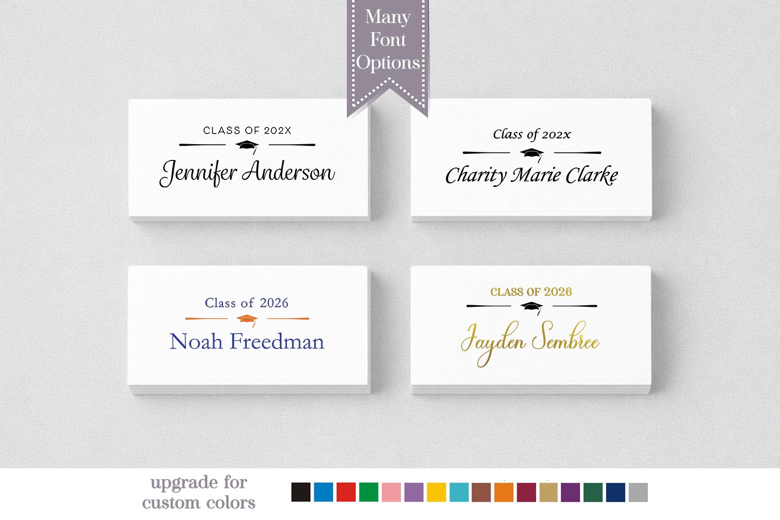 Graduation Name Card, Fits Graduate Announcements, Class of 2026 High  School, College Graduation - Etsy
