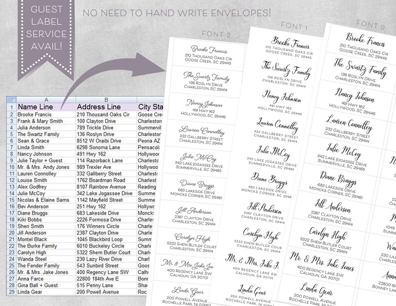 Creating Address Labels For Family Family Address Labels Modern Family Return Address Stickers | Etsy