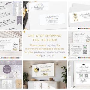 Graduation Address Label, Graduation Announcement, Commencement, Invitation Address Label, Address Stickers, Class of 2026 Bild 13
