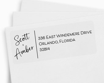 Return Mailing Address Label, Modern Handwriting Personalized Return Address Label, Mailing Address Sticker, Custom Address Label