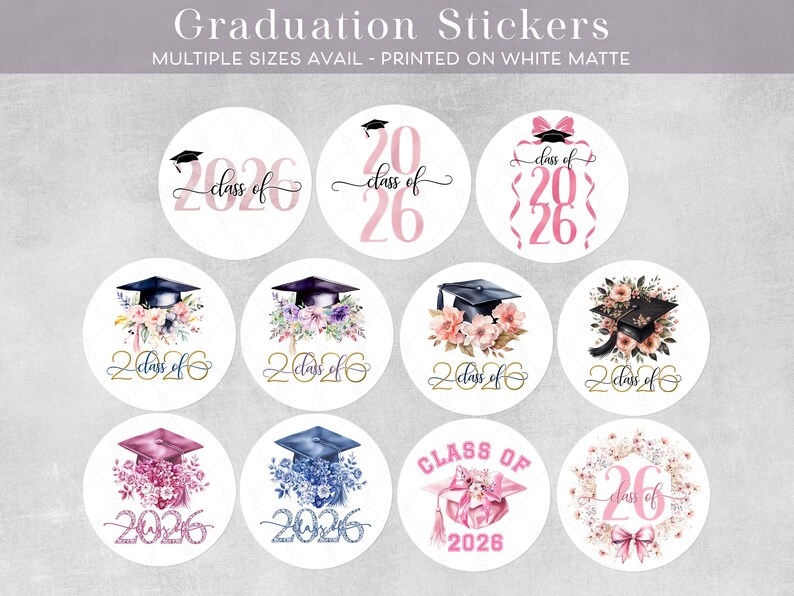 Graduation Address Label, Graduation Announcement, Commencement, Invitation Address Label, Address Stickers, Class of 2026 Bild 12