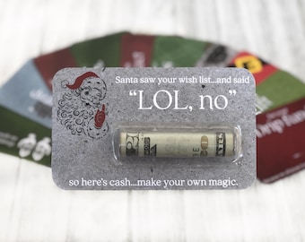 Christmas Money Holder, Funny Cash Gift for Teen Boy or Girl, Slang Merry Christmas Bruh Money Card, Stocking Stuffer cash gift card