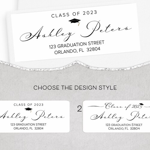Graduation Announcement Address Label Graduate Invitation Etsy