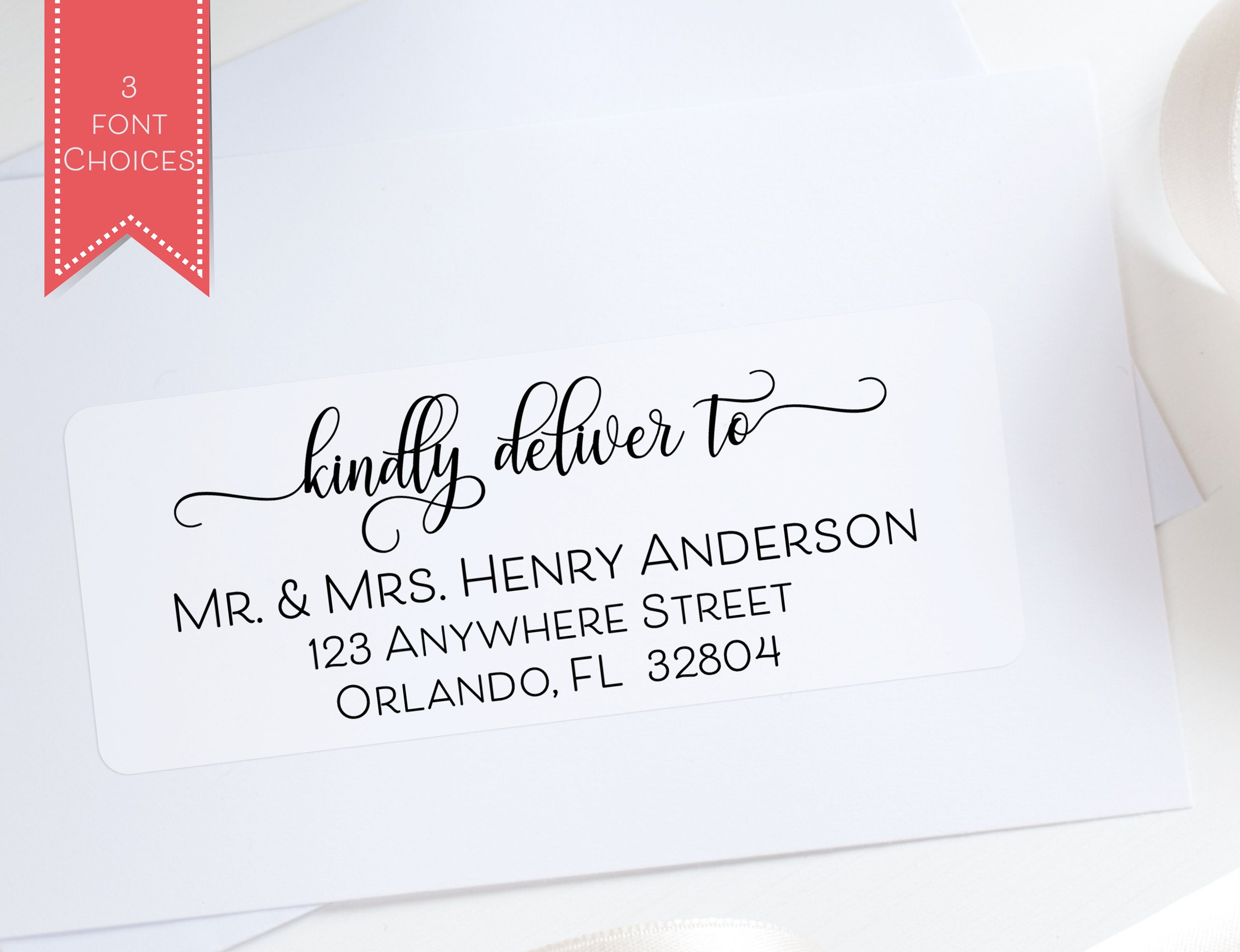 Guest Address Labels Recipient Address Labels Kindly Deliver Etsy