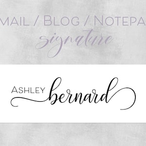 Personalized Email Signature, Premade Signature, Custom post signature, blog signature, wordpress signature, blogger signature, notepad logo
