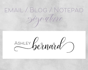 Firma e-mail personalizzata, firma predefinita, firma post personalizzata, firma blog, firma WordPress, firma Blogger, logo blocco note