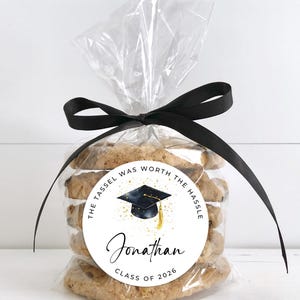 Personalized Graduation Sticker, Class of 2026 Party Favor Label, Grad ...
