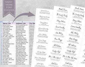 Guest Address Labels, Recipient Address Labels,  Invitation, Party, Wedding, Graduation, Announcement, Save the Date, Bridal / Baby Shower