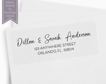 Return Address Label, RSVP To Mailing Label, Envelope Sticker, Custom Address Sticker, Personalized Address Sticker, Standard