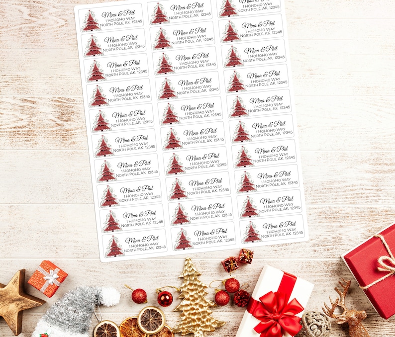 Christmas Return Address Labels Printable Avery 5160 PDF Etsy