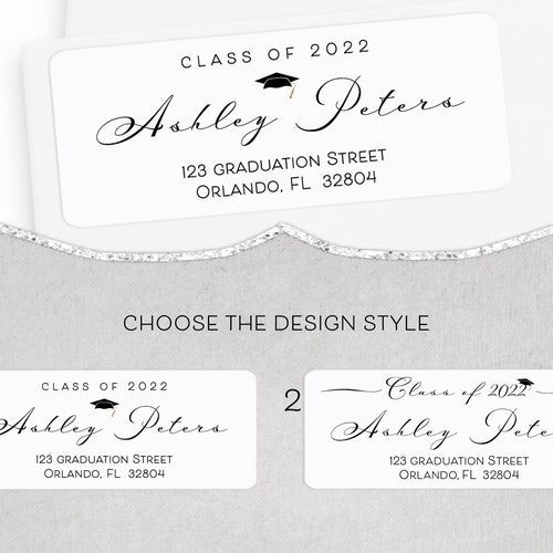 Graduation Announcement Address Label Graduation Invitation Etsy