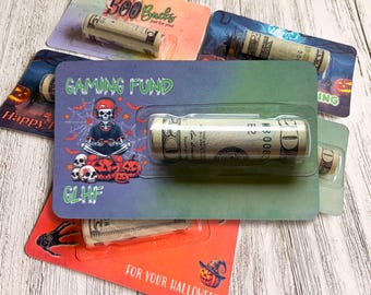 Halloween Money Holder for Gamer, Unique and clever cash gift for Teen Boy or Girl Gaming Fund