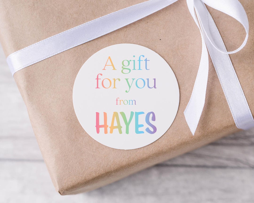 Custom Gift Sticker Kids Personalized Gift Stickers, A Gift for You Birthday Present ...
