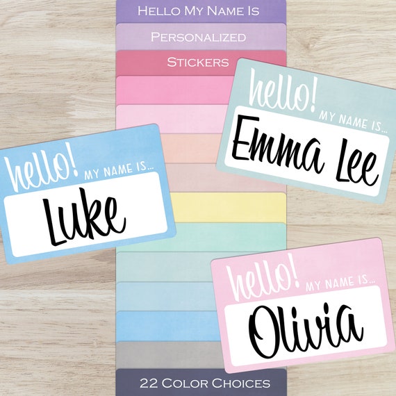 Hello My Name is Sticker Baby Announcement Sticker Newborn | Etsy