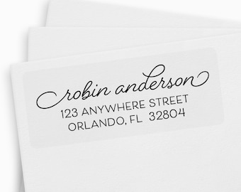 Script Return Address Labels, Modern Script Mailing Address Labels, Personalized, Custom Address Labels, Personalized Mailing Sticker BLVSCR