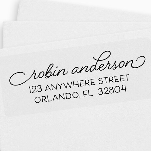 Script Return Address Labels Modern Script Mailing Address Etsy