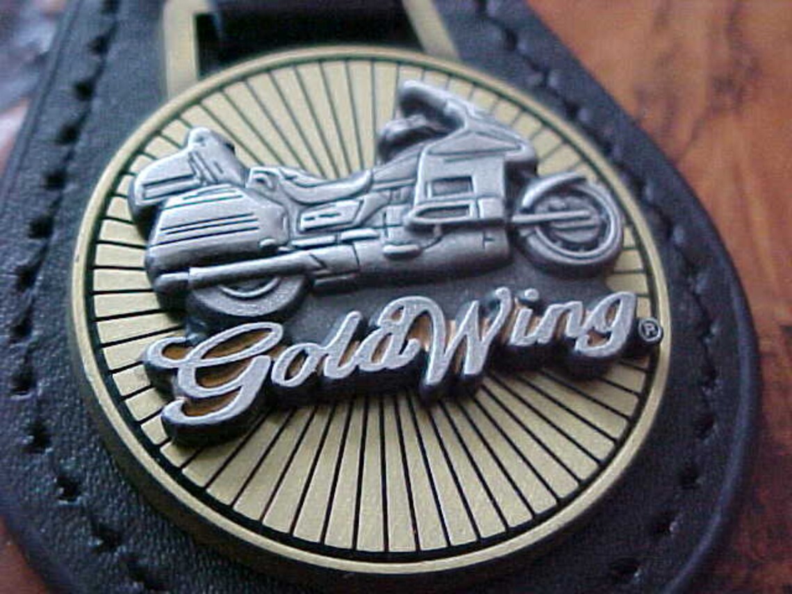 Honda Gold Wing Goldwing Antique Brass Leather Key Fob The Etsy Honda Gold Wing Goldwing Antique Brass Leather Key Fob The Etsy