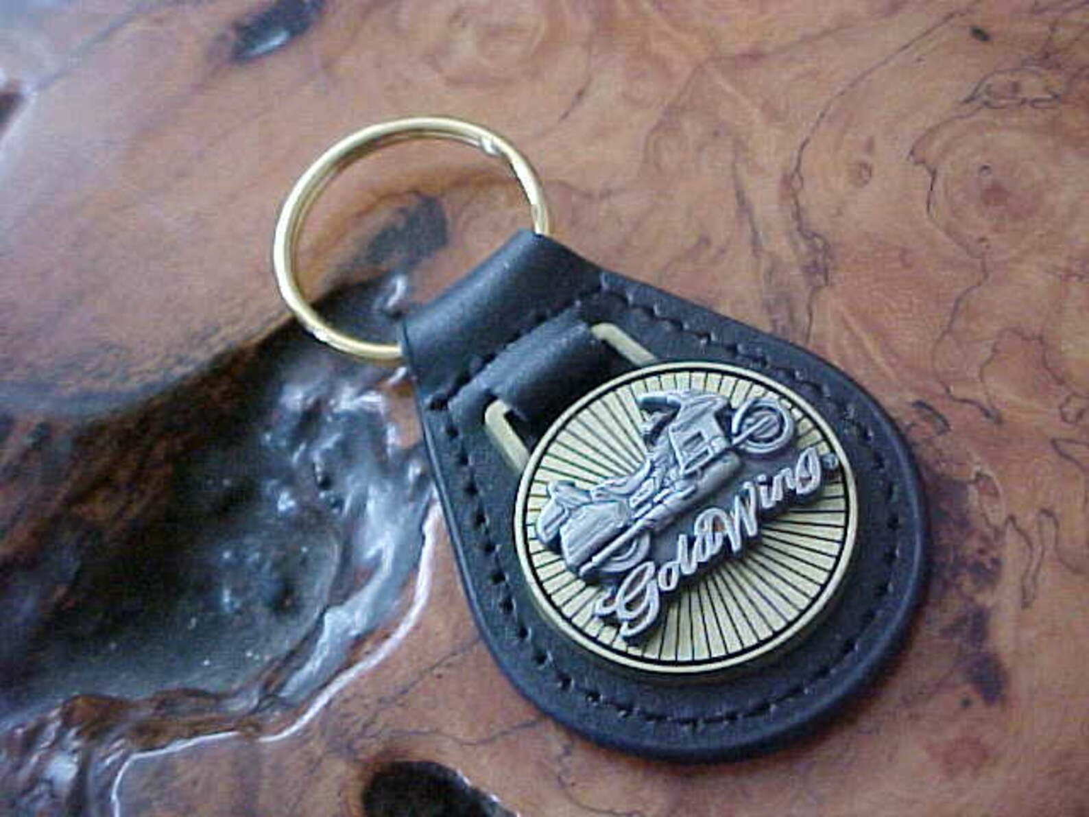 Honda Gold Wing Goldwing Antique Brass Leather Key Fob The  Etsy