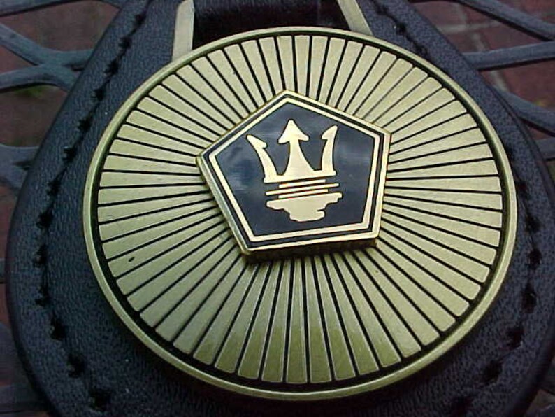 Chrysler Maserati TC Antique Brass Leather Key Fob GOLD Etsy