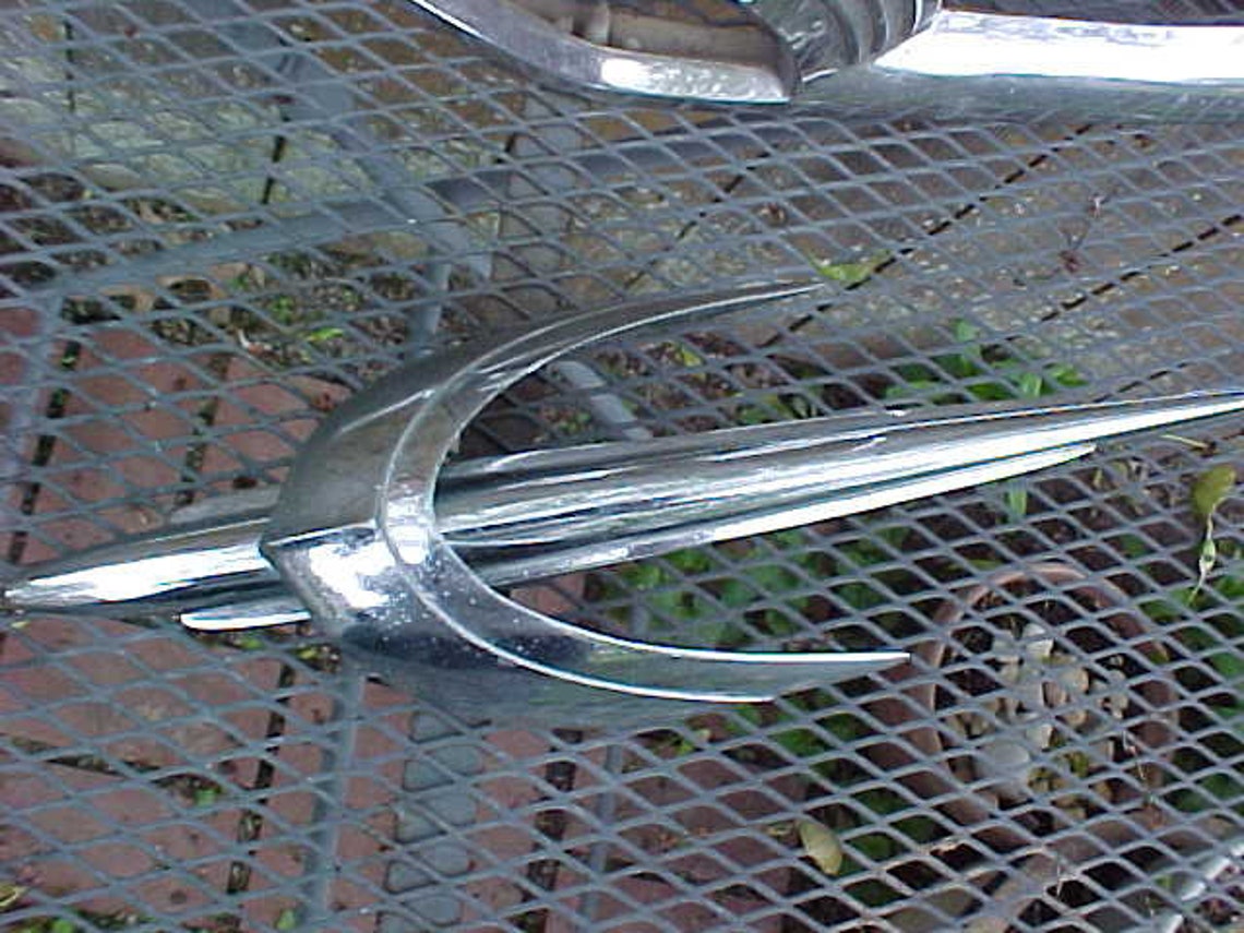 1951 Mercury Hood Ornament & Grille Chrome Heavy Pot Metal Etsy