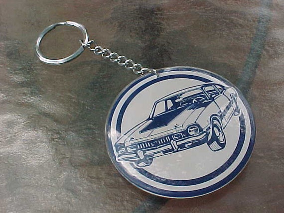 Vintage Ford Maverick Emblem Patch Photo Keychain