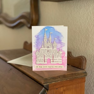 Fairytale Greeting Card: And They Lived Happily Ever After Disney Princess Castle