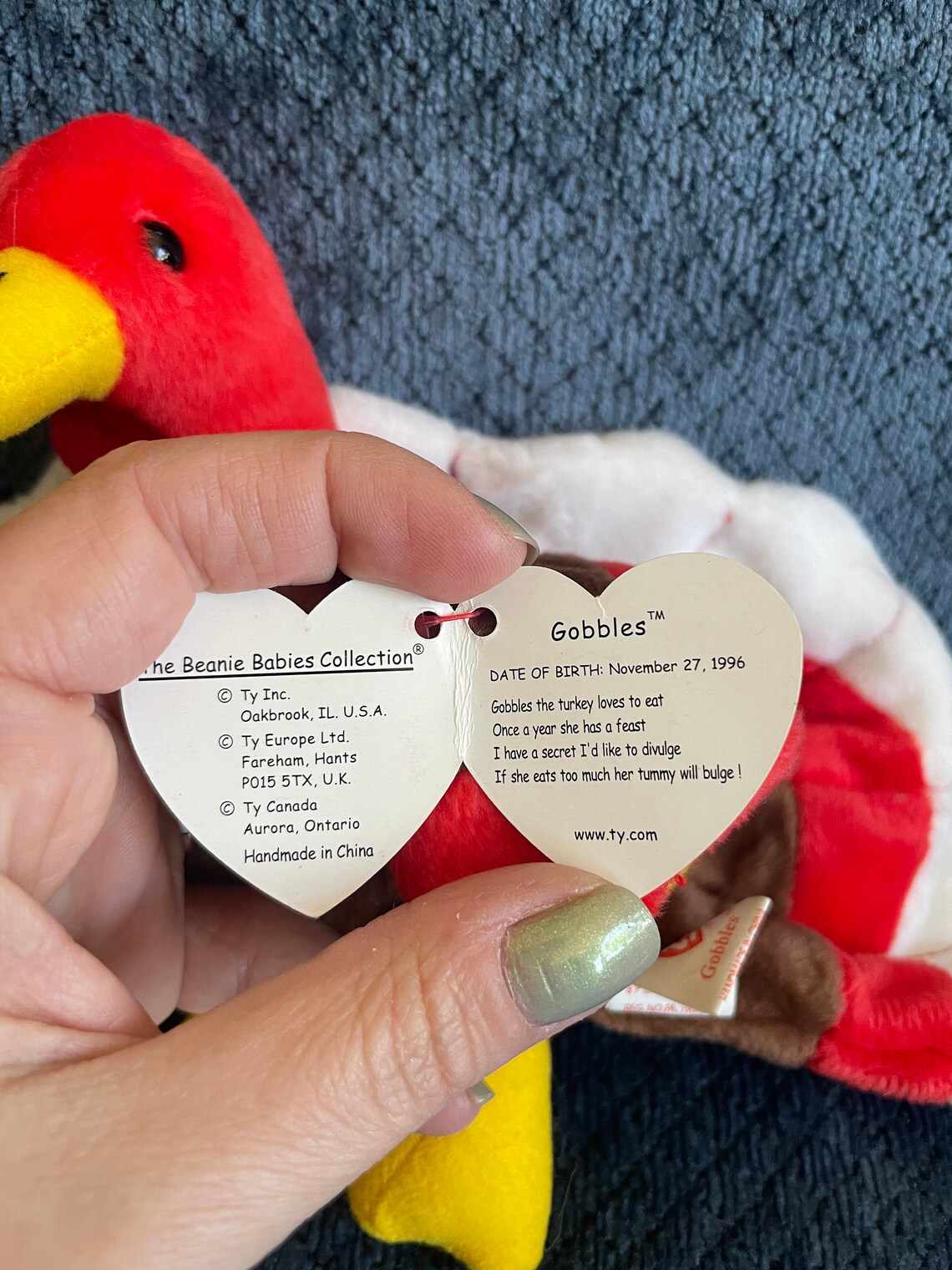 Gobbles Beanie Baby rare With Errors Etsy